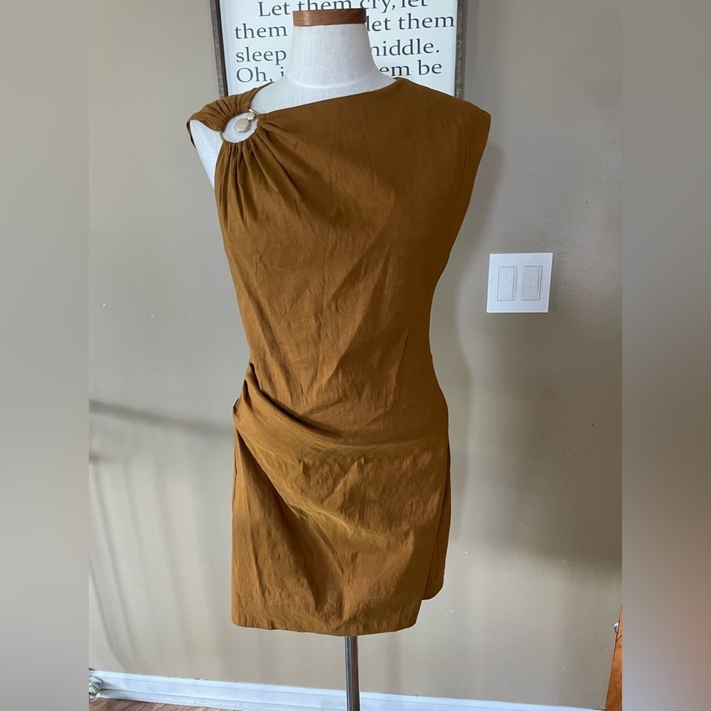 Zara Mustard Brown dress Apparel